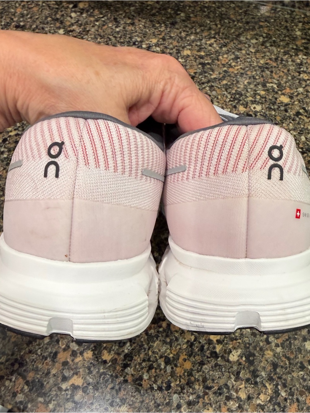 On Running Cloud  mens Running Shoes - White with reddish  Accent 11.5 - Picture 9 of 11